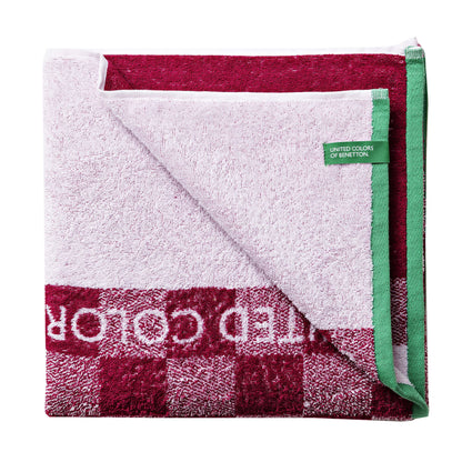 Toalla De Playa Infantil 70x140cm 450gsm 100% Cotton Pink Squares Kids_2
