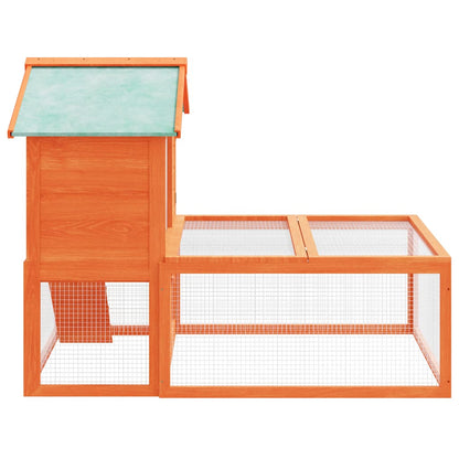 Conejera Jaula De Animales Con Patio Exterior Madera_3