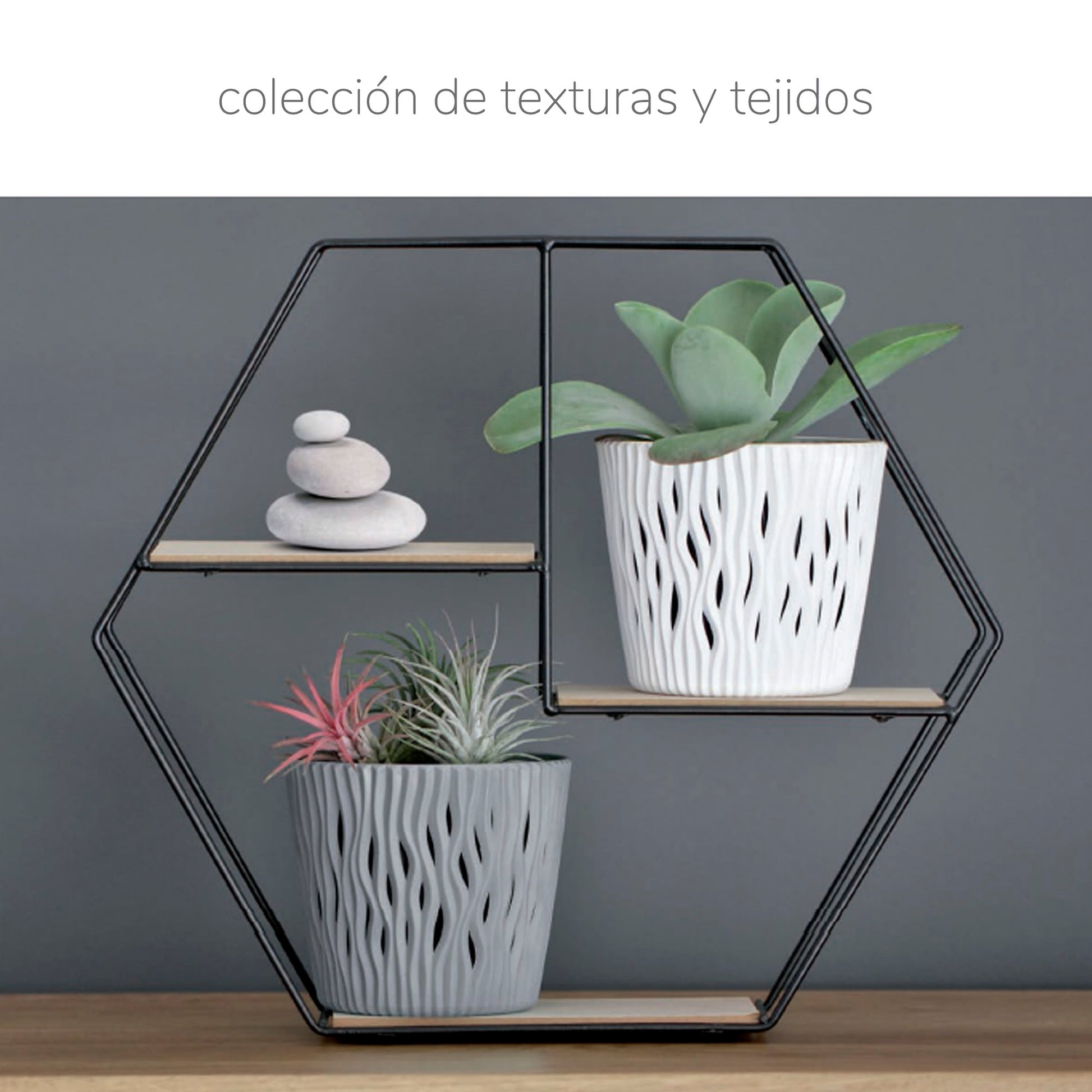 Maceta Sandy P, Dimensiones (mm) 239x239x225, Color Antracita