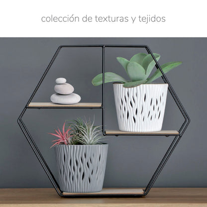 Maceta Sandy P, Dimensiones (mm) 239x239x225, Color Antracita