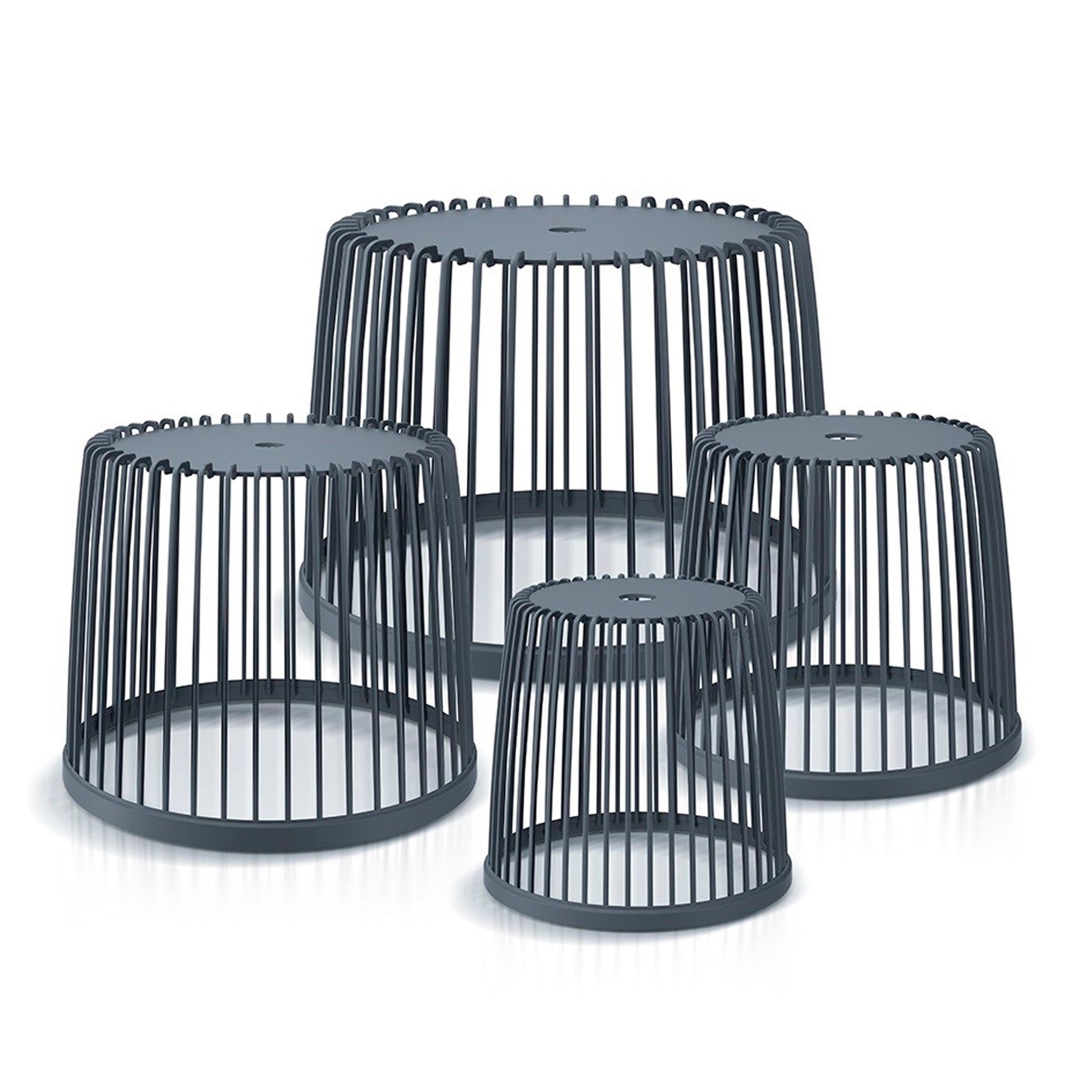 Cesta De Jardín Soporte - Mesa Auxiliar Decorativa Clubo , Dimensiones (mm) 590x590x455, Color Antracita