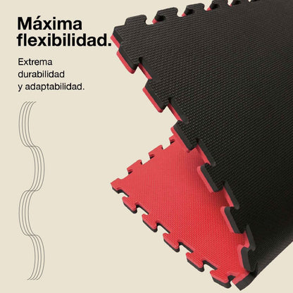 Jowy Tatami Puzzle 2,5cm 100x100cm – Superficie T Negro/rojo_5