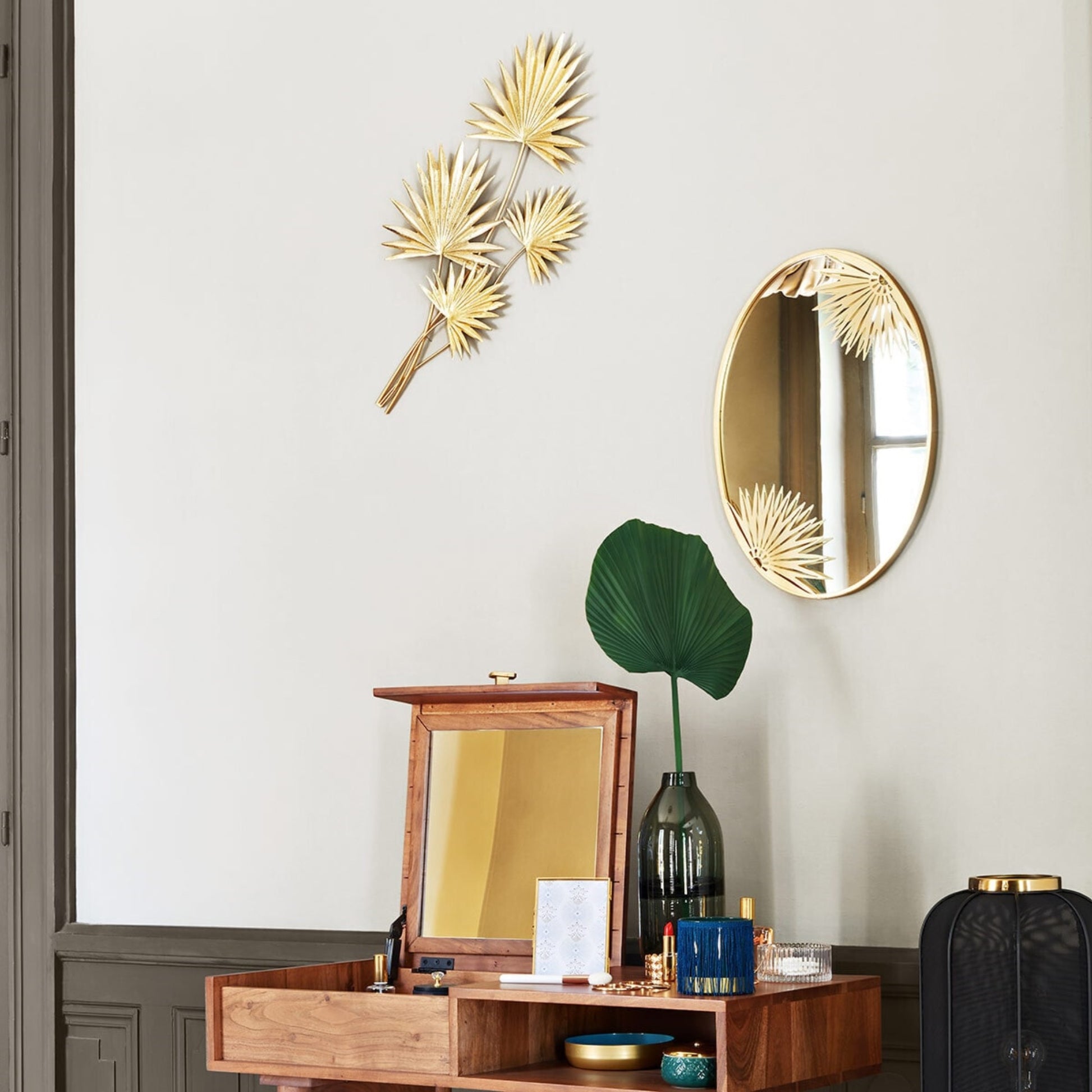 Decoración De Pared Hoja Feel  Metal