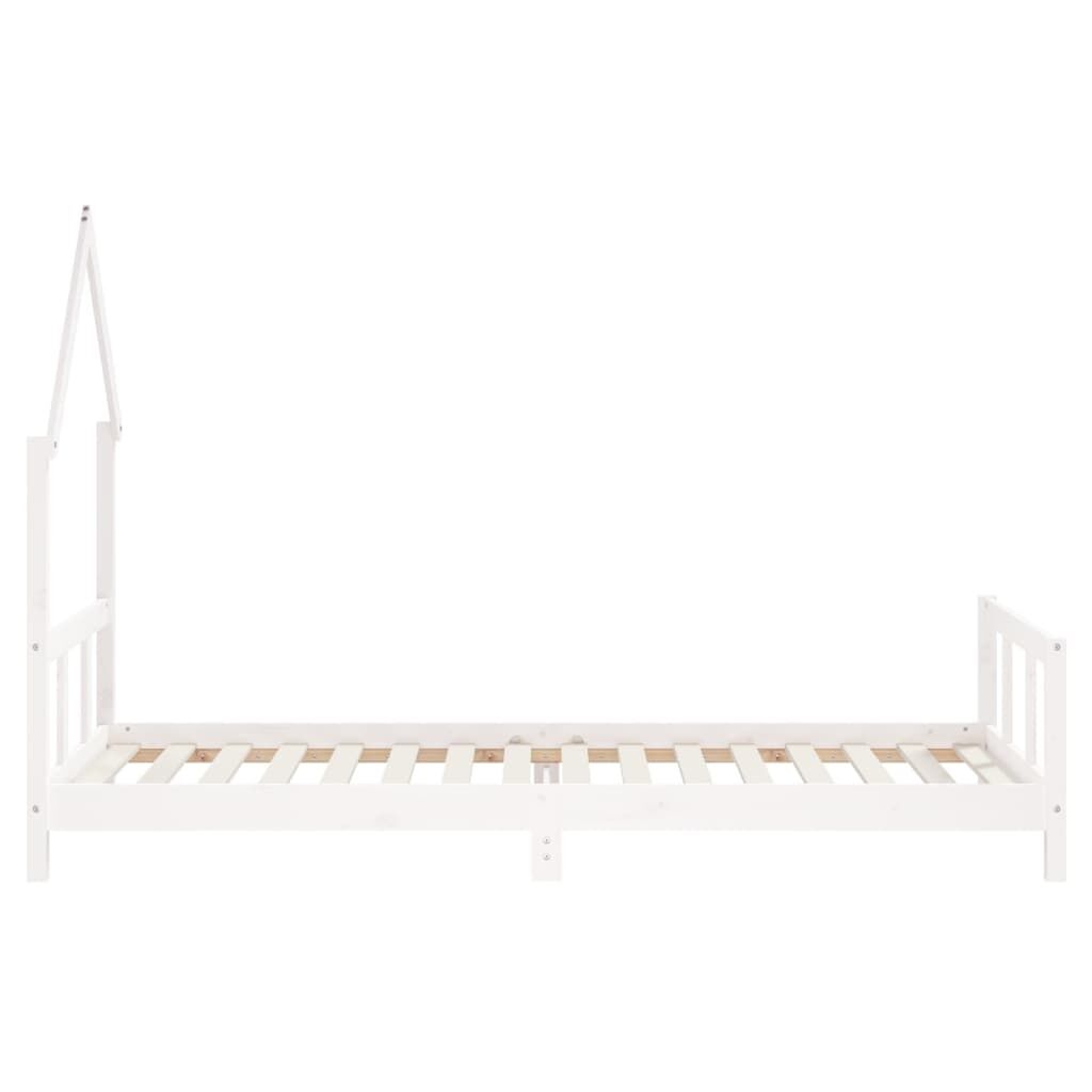 Vidaxl Estructura De Cama Para Niños Madera De Pino Blanco 90x200 Cm_4