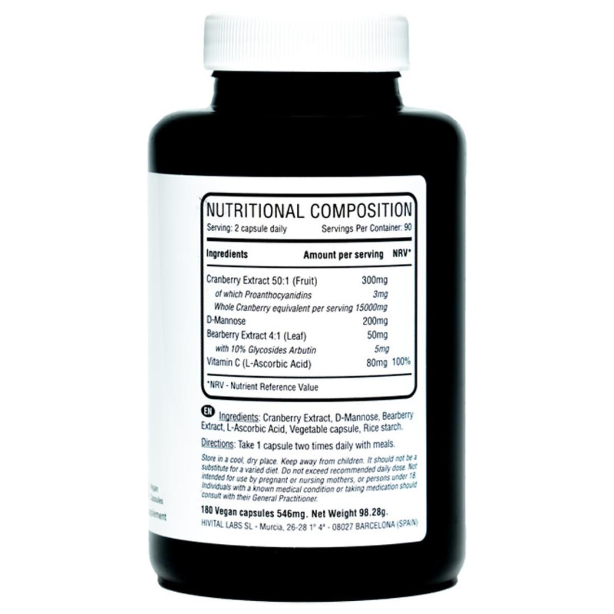 Cranberry Americano 15000 mg 180 Cápsulas Vegan Hivital
