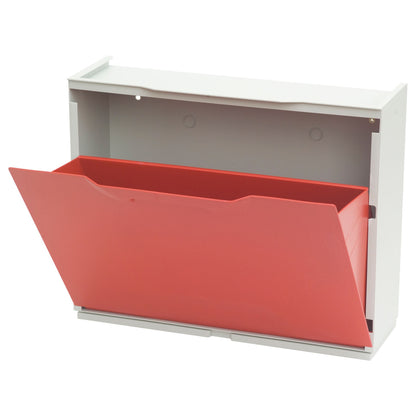 Pack De 2 Zapateros En Polipropileno Color Rojo