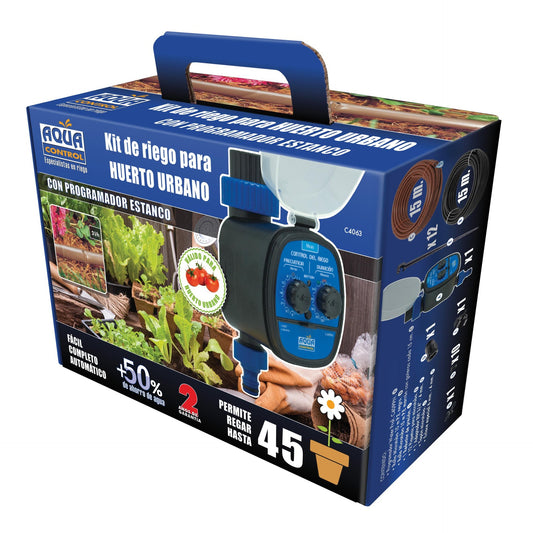 Kit de rega para mesas de cultivo com programador Aqua Control
