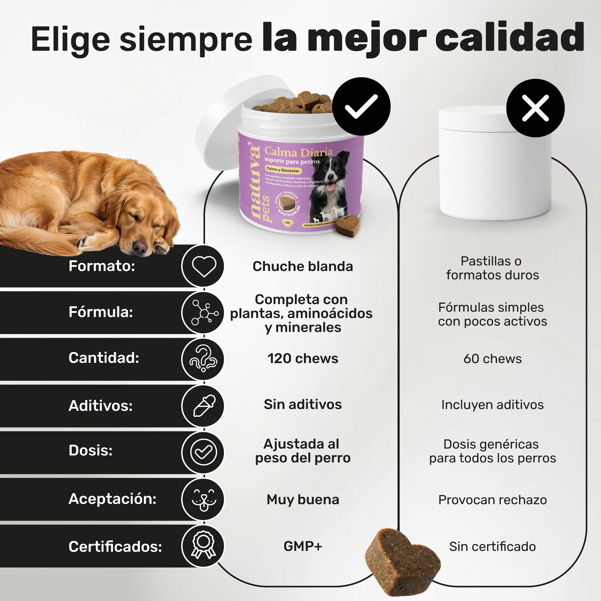 Pack 2x Calmante Para Perros. Calma Diaria Y Bienestar. Suplementos Mascotas. 240 Masticables. Natuva Pets_4