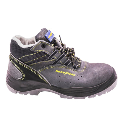Goodyear Botas De Seguridad En Piel Serraje Color Gris, Alta Resistencia Y Forro Antibacteriano Talla 38_0