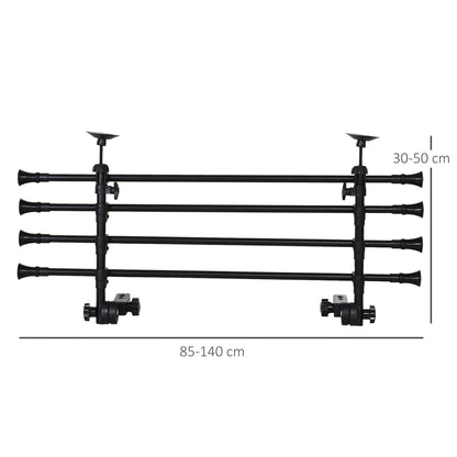 Pawhut Reja Seguridad Coche Para Perros Ajustable En Ancho Altura 85-140x30-50cm_2