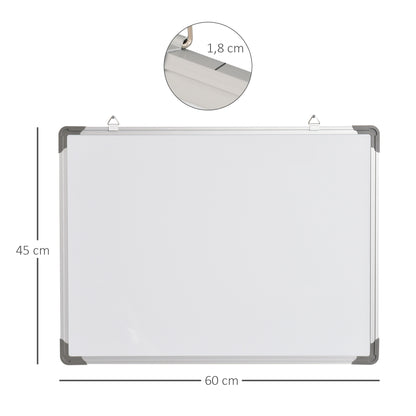 Homcom Pizarra Blanca Magnetica 60x45cm 10 Imanes 1 Borrador 4 Rotulador_2