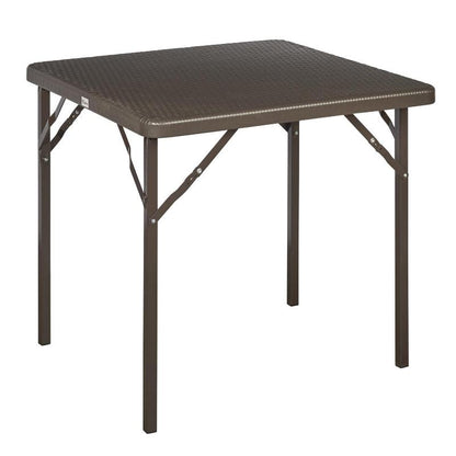Mesa Plegable Cuadrada Marron 78x78x72 Cm._0
