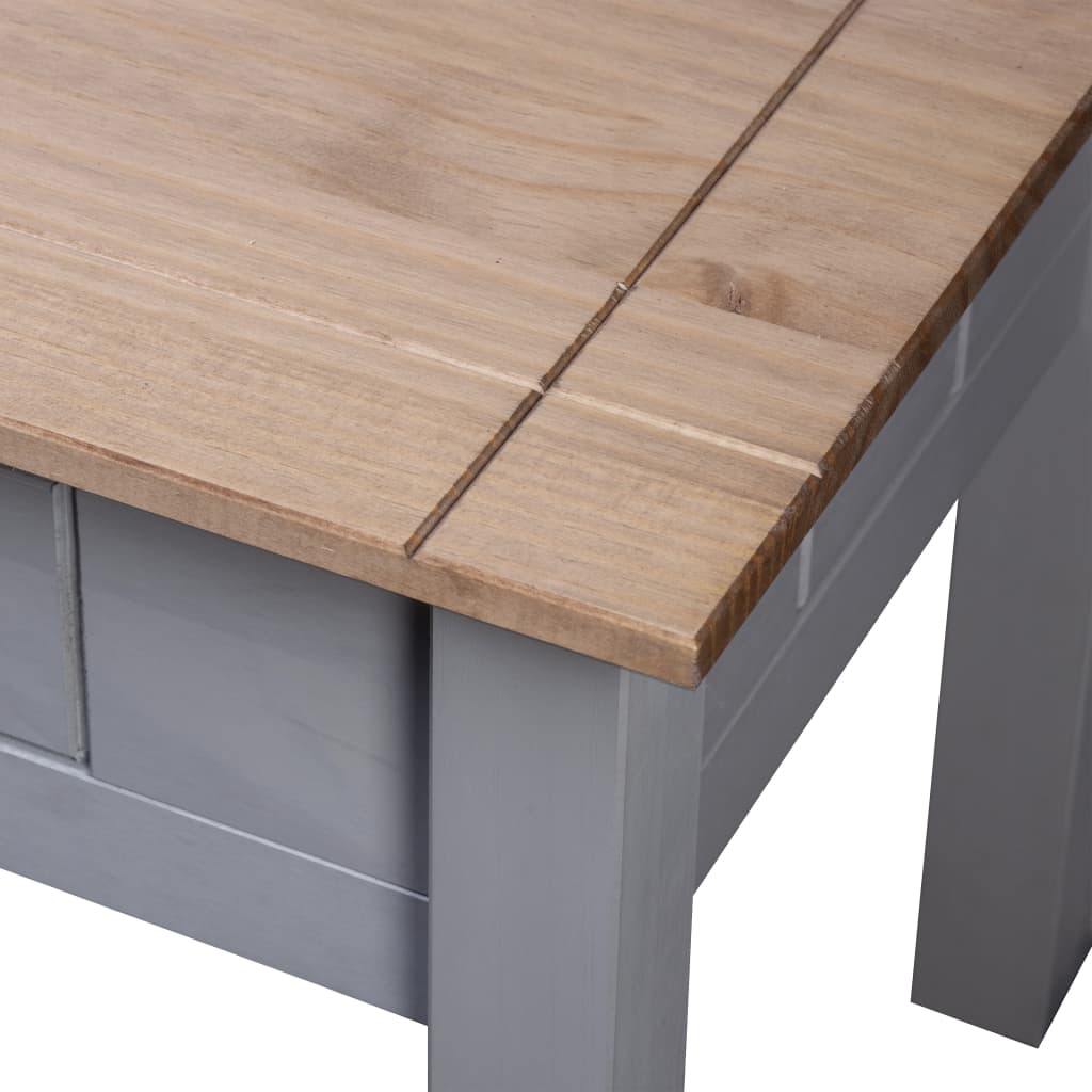 Mesita De Noche Madera Pino Estilo Panamá Gris 50,5x50,5x52,5cm_3