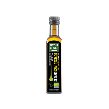 Óleo de sésamo semi-torrado biológico NaturGreen 250 ml.
