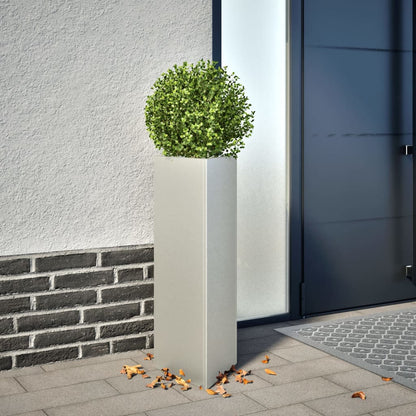 Jardineras Triangulares 2 Uds Acero Negro 30x26x75 Cm_1