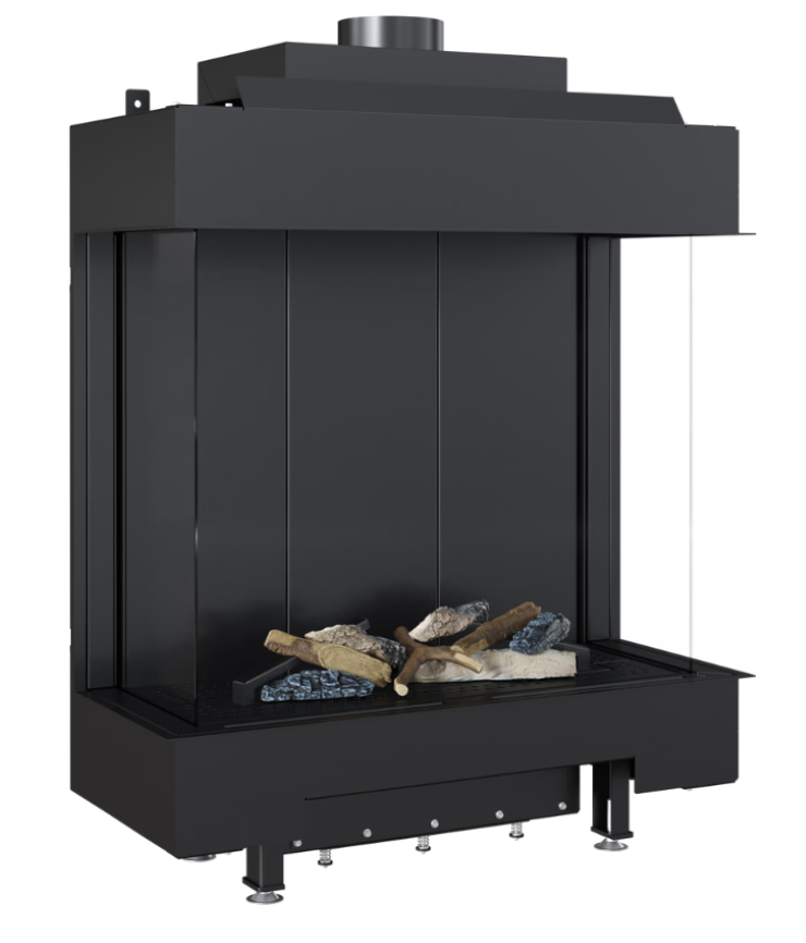 Bricosol Chimenea De Gas Kratki Leo 76 / 62 Tres Lados Propano ∅ 100/150 5,1 Kw_1