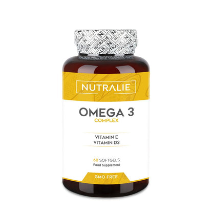 Complexo Ómega 3 2000mg + Vit E e D3 DHA EPA Nutralie 60 Cápsulas Softgel