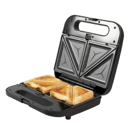 Sandwichera Con Placa Intercambiables Rock'n Toast 1000 3in1. 800 W, Capacidad 2 Sándwiches, Acabados Acero Inox, Revestimiento De Piedra, Incluye 3_0