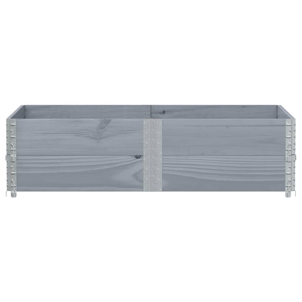 Jardinera De Madera Maciza De Pino Gris 150x100 Cm_2