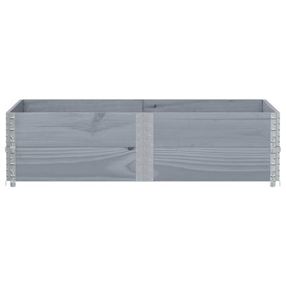 Jardinera De Madera Maciza De Pino Gris 150x100 Cm_2