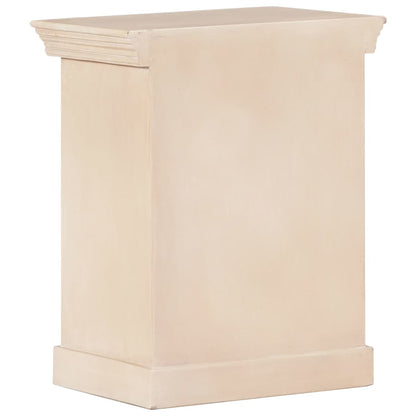 Mesita De Noche De Madera Maciza De Mango 40x30x50 Cm_1