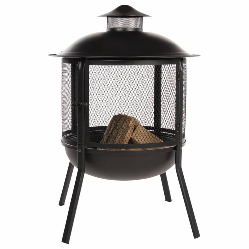 Redfire Chimenea Redonda Kansas Acero Negro 85019_5