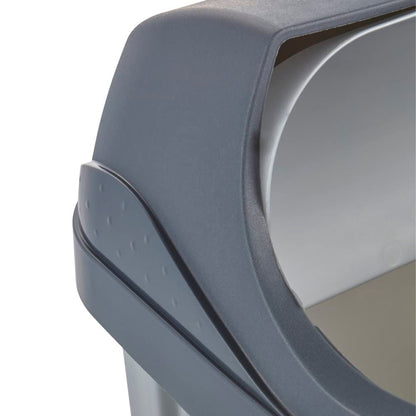 Pack De 3 Cubos De Basura Con Tapa Deslizante Rasmus 10/25/50 Litros En Color Plateado_5