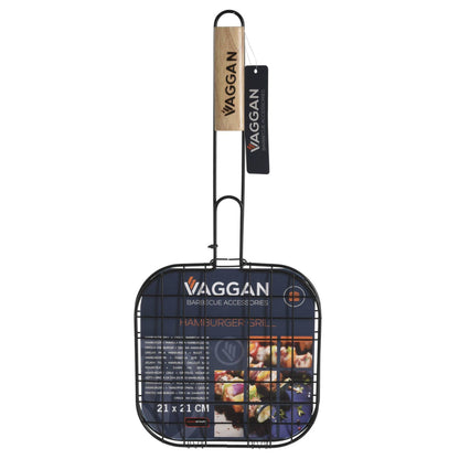 Well Home - Parrilla Grill Mango Madera Y Antiadherente 21x21cm_5