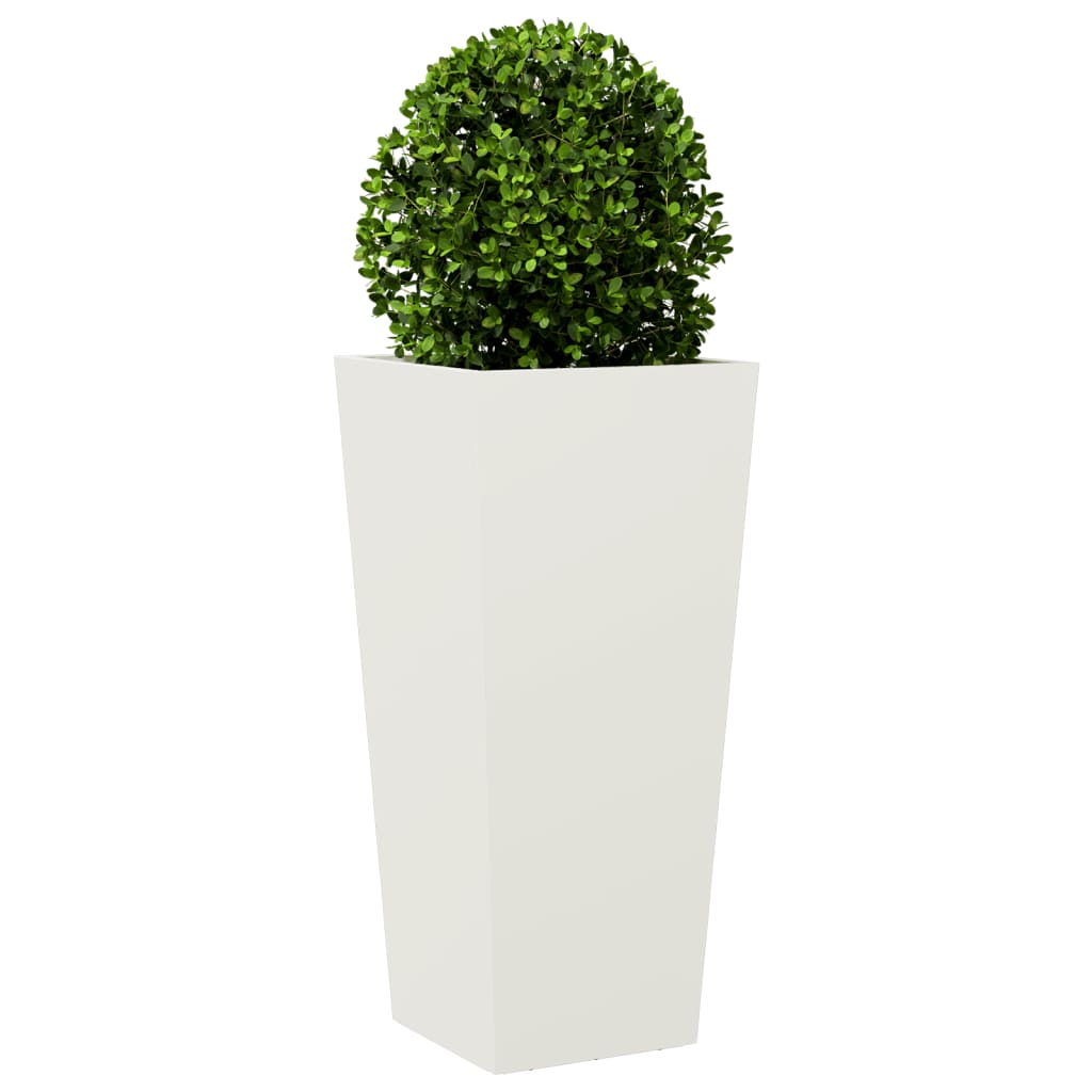 Jardineras 2 Uds Acero Blanco 35x35x75 Cm_3