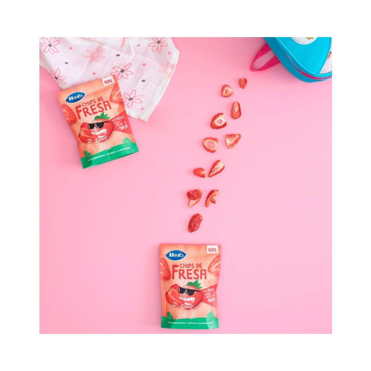 Chips de Morango 12g - Hero Kids