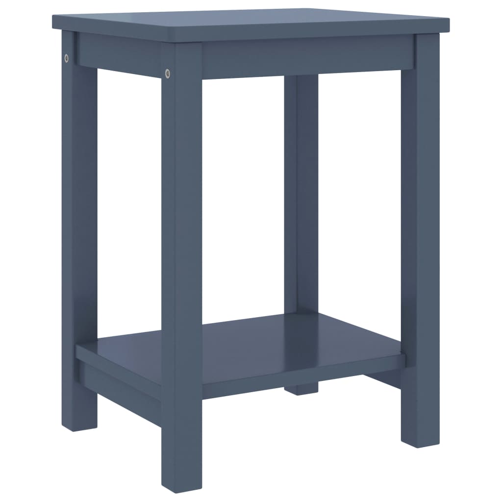 Vidaxl Mesita De Noche Madera Maciza De Mango Gris Claro 40x30x50 Cm_0