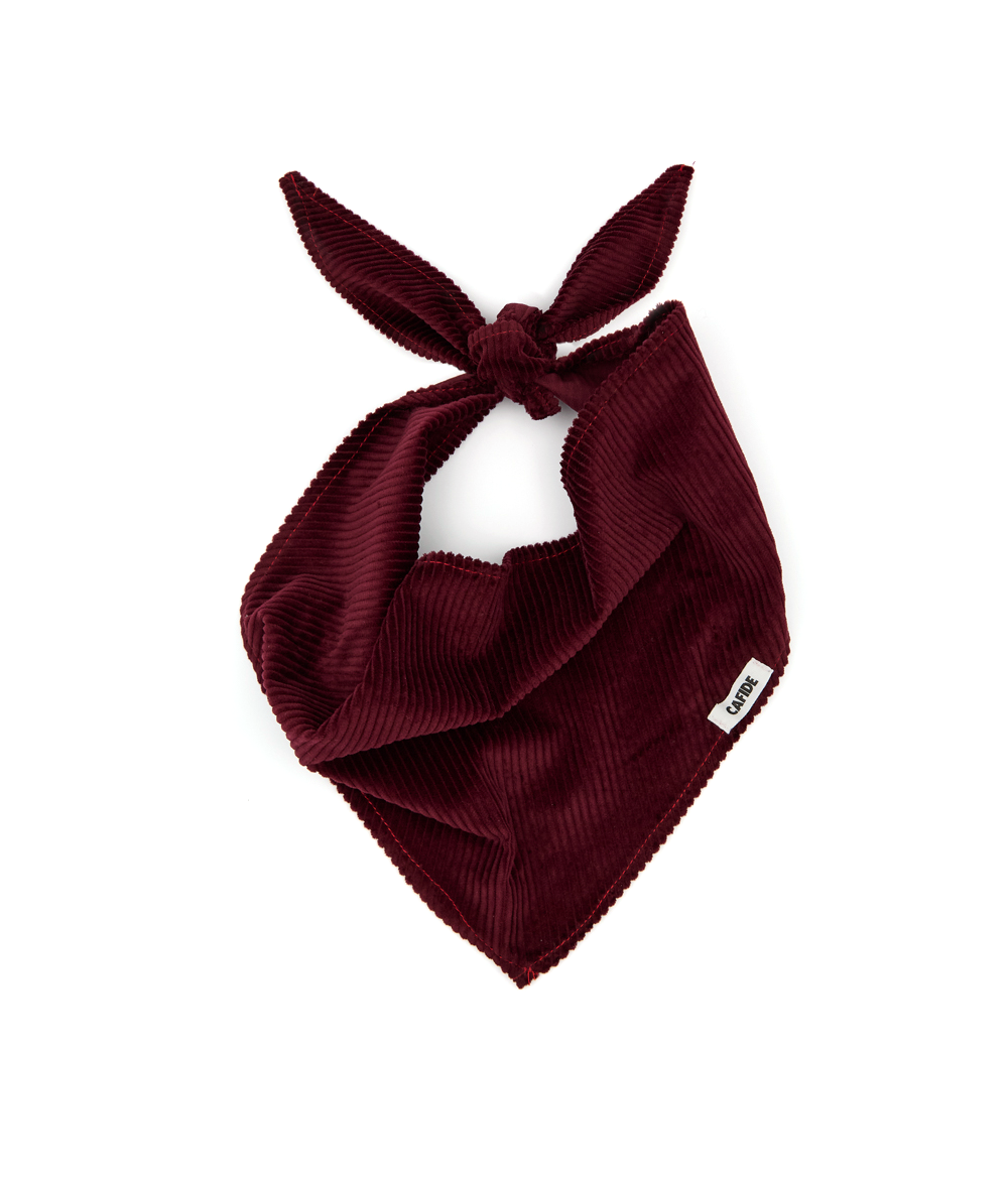 Cafide Bandana Para Perro Pana Burdeos. Modelo Nata. Talla Xl (42-58 Cm)_0