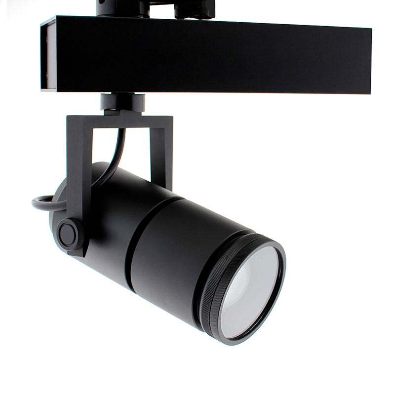 Foco Carril Trifásico Telescopic Citizen Led, 28w, 10º-70º, Negro, Regulable, Blanco Cálido, Regulable_0