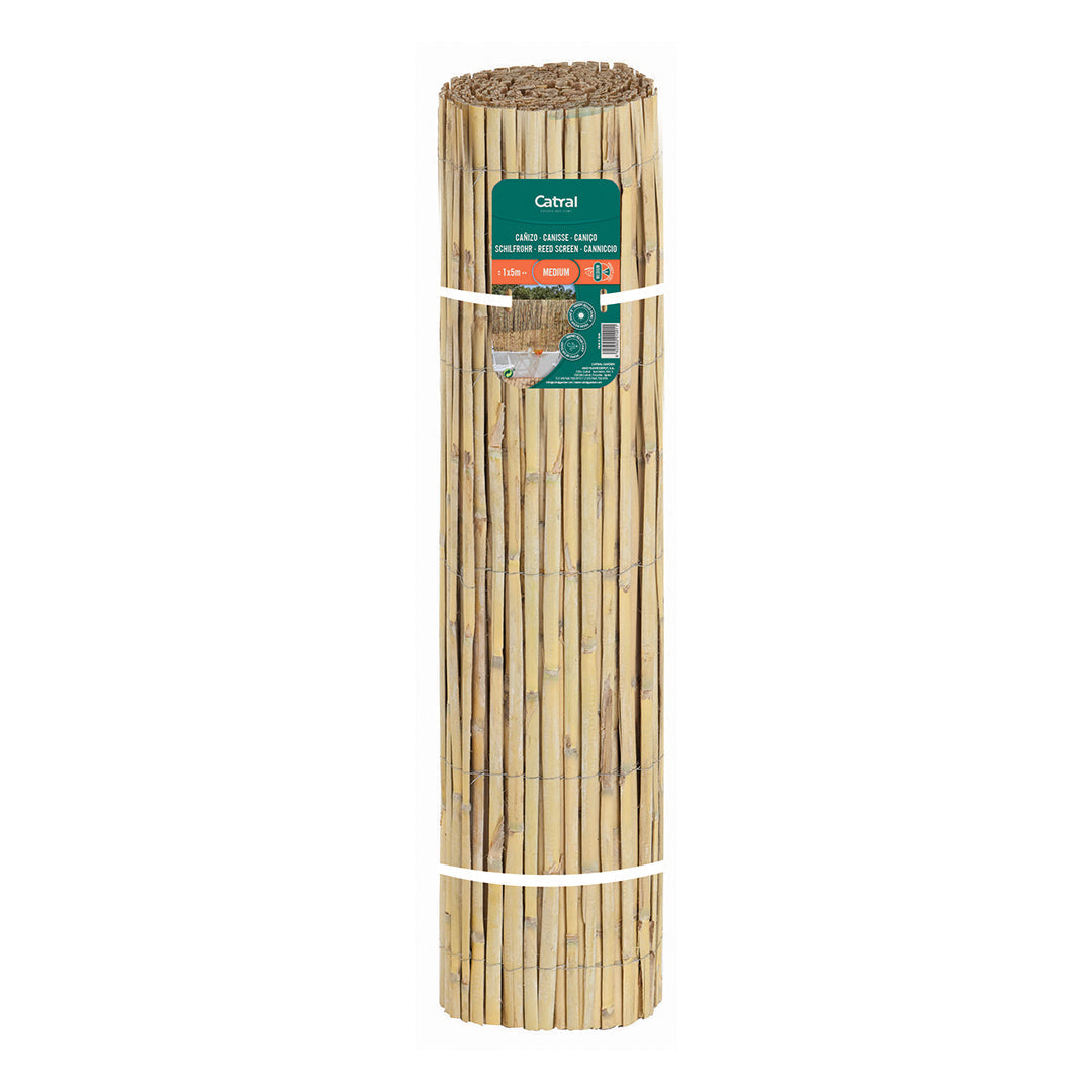 Cañizo Media Caña Natural - Tejido Duradero - 1x5 M - Multicolor_0