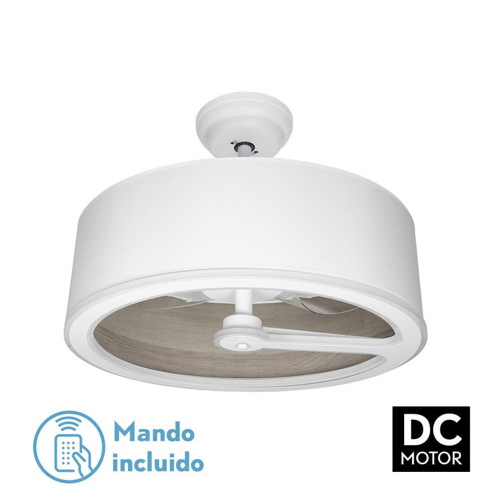 Ventilador Dc Tatiana 110w Blanco/mad.gris 3 Aspas 62d 3000-4000-6000k 9350lm Remoto,memoria,temporizador_0