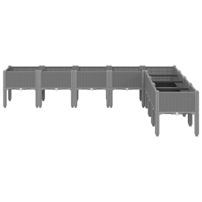 Jardinera Con Patas Pp Gris Claro 200x160x42 Cm_2