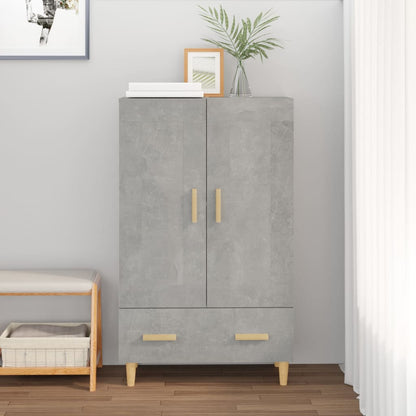 Aparador De Madera Contrachapada Gris Hormigón 70x31x115 Cm / Vetonek_1