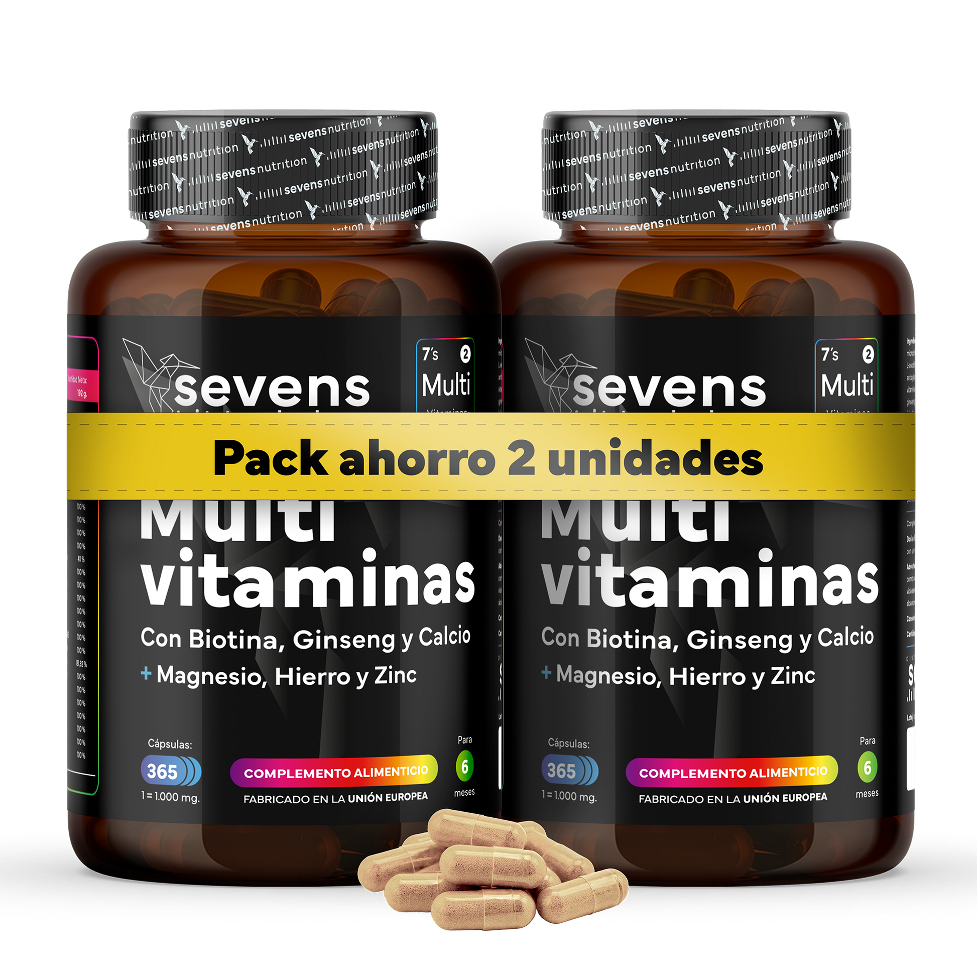 Pack 2x Multivitaminas Sevens Nutrition. Energía, Inmunidad Y Bienestar._0