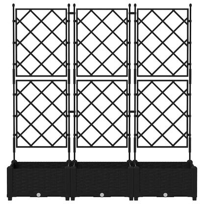 Macetero De Jardín 3 Uds. Negro 120 X 40 X 125,5 Cm Pp_4