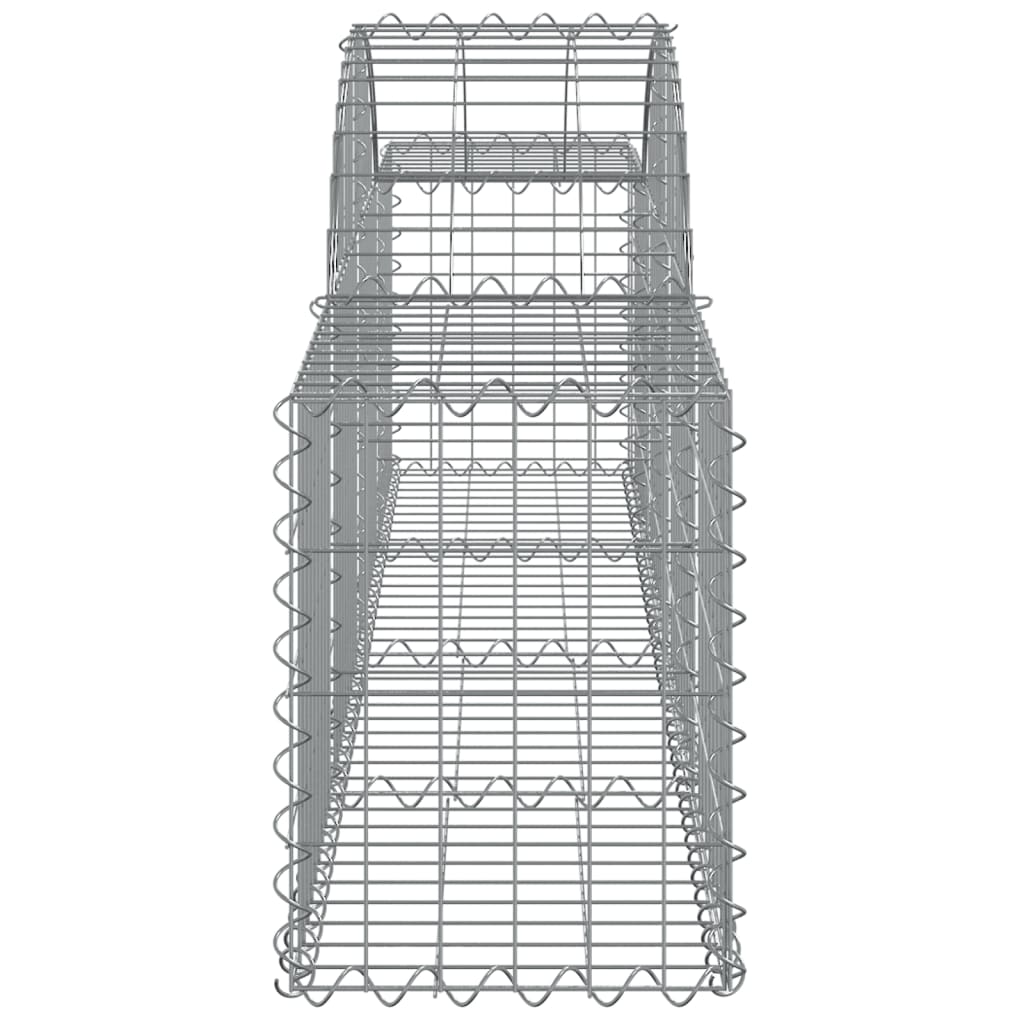 Cestas De Gaviones 15 Uds Forma De Arco Hierro 200x30x40/60 Cm_4