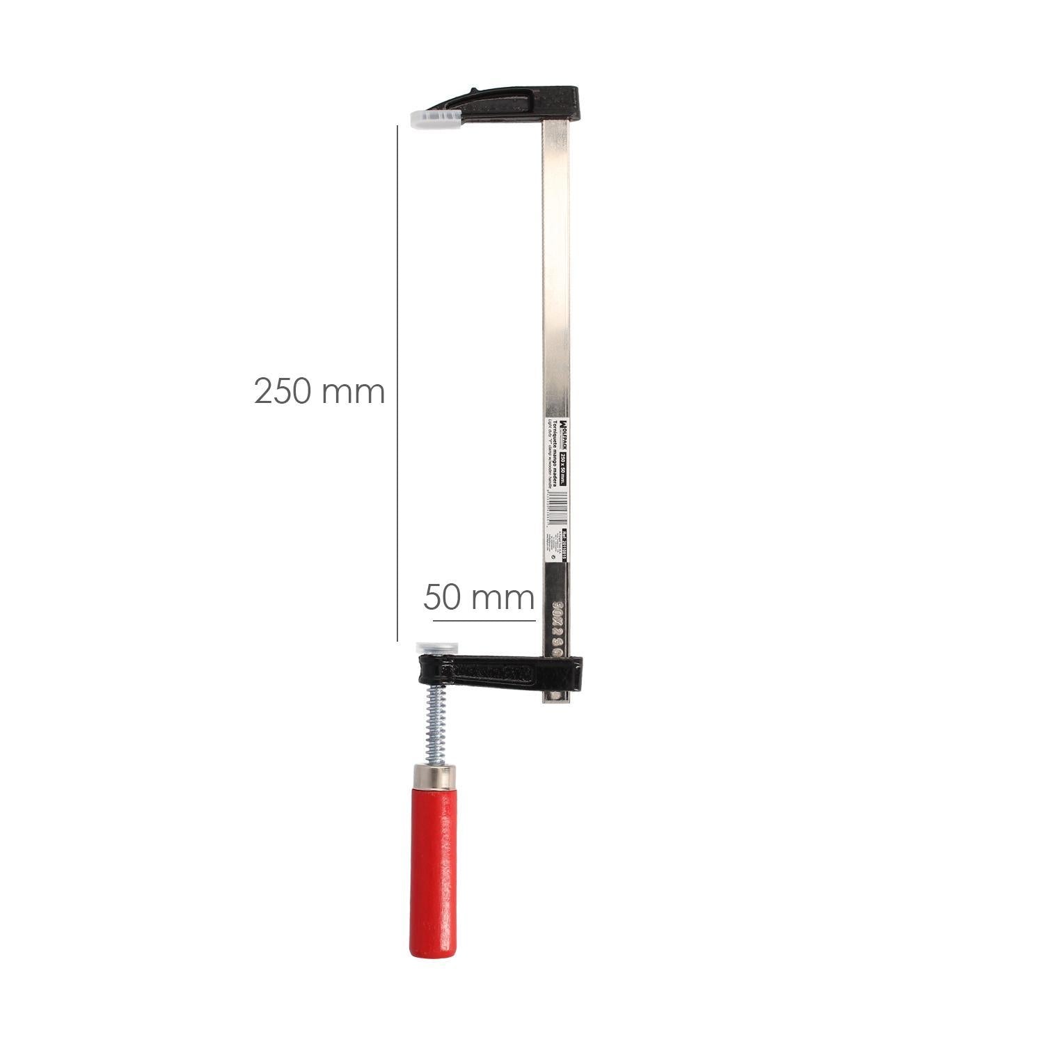 Sargento / Torniquete Mango Madera  250x 50 Mm. Clips Para Madera, Sargento Carpinteria, Abrazaderas Carpinteria, Prensa Madera.