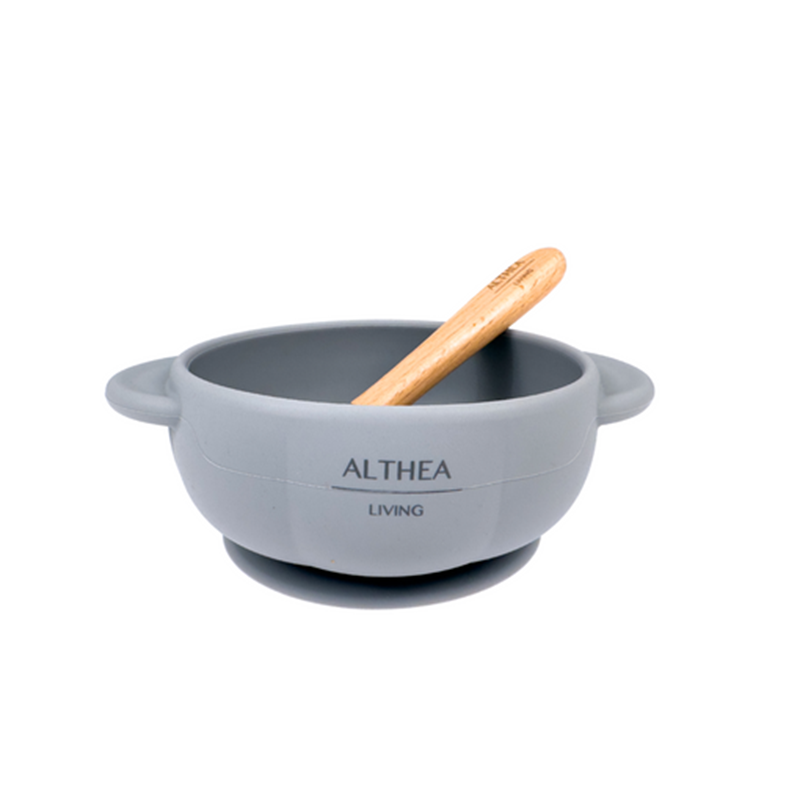 Vajilla De Silicona Orgánica - 8 Piezas - Gris Perla._2