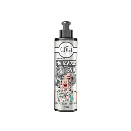 Gota Dourada Acondicionador Matizador 3d Grafite 120ml_0