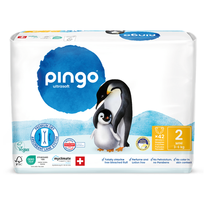 Fraldas T2 (3-6kg) Pingo 42 Unidades