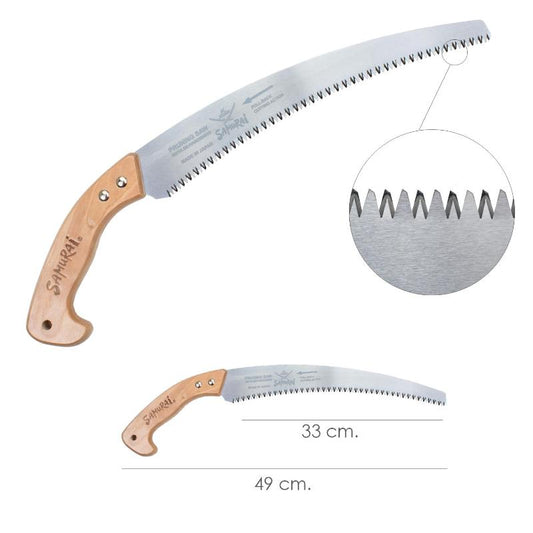 Serrucho Samurai Curvo Mango Madera   330 Mm._0