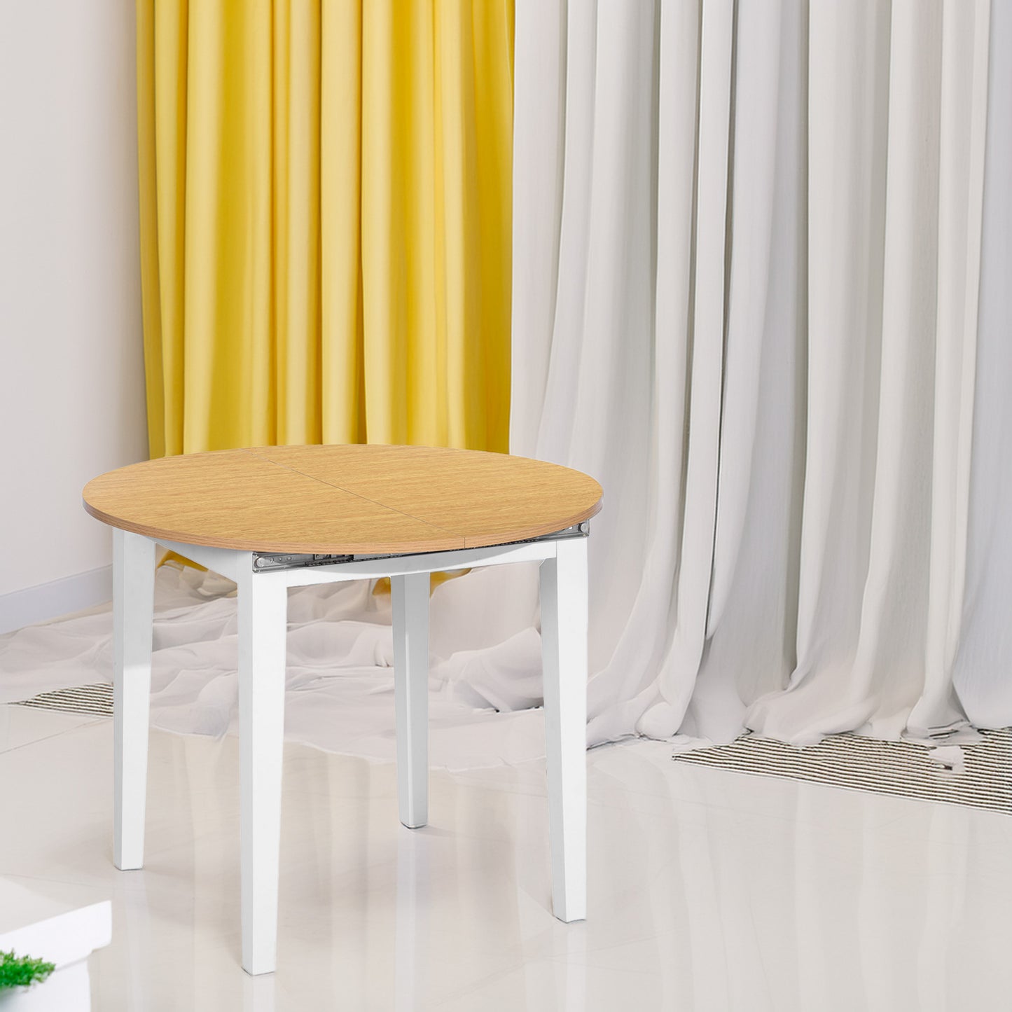 Well Home Mesa Extensible Circular Blanca Haya 90-120cm_3