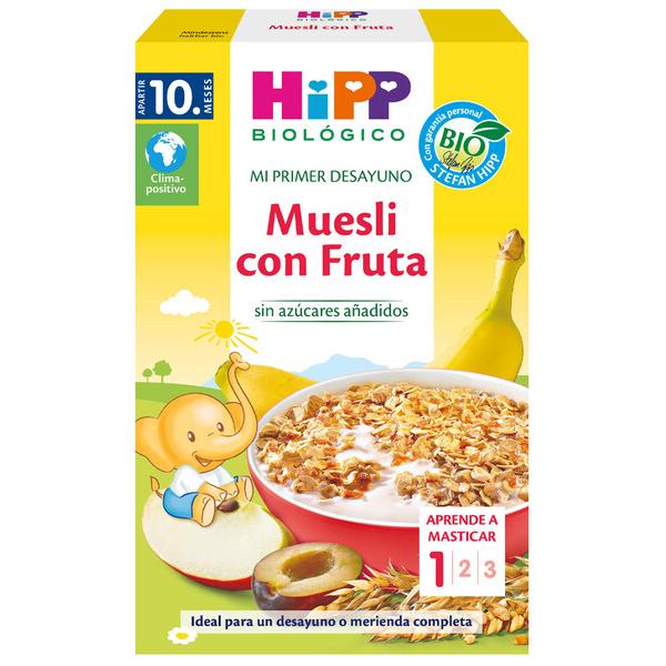 Muesli para crianças com fruta biológica +10 meses HiPP 200 g