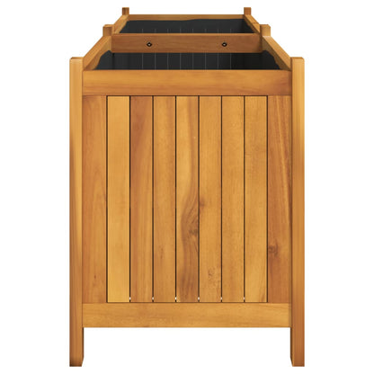 Jardinera Con Forro Madera Maciza De Acacia 153x38,5x50 Cm_5