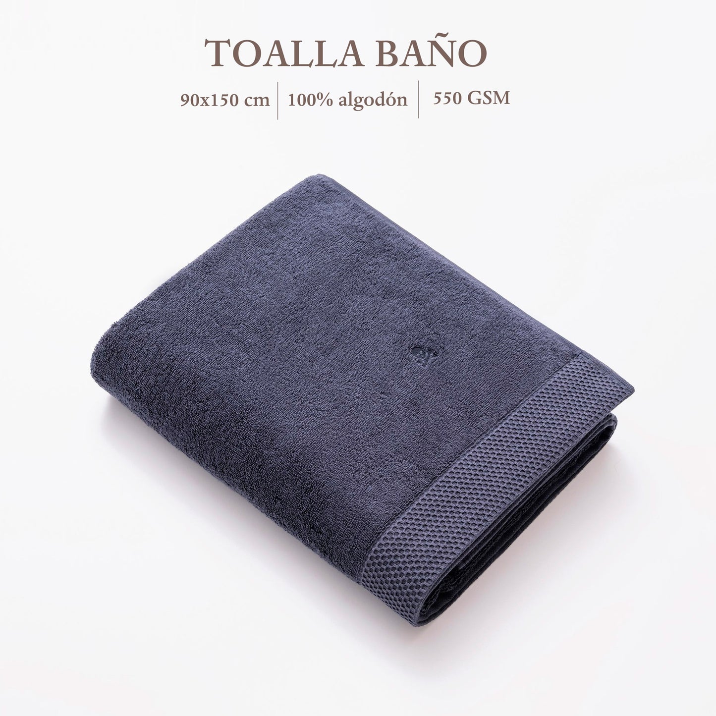 Toalla De Baño 90x150cm 100% Algodón 550gsm Navy Logo Bordado Scalpers Home_1