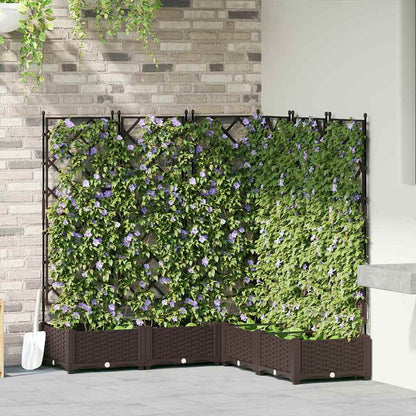Macetero De Jardín 5 Uds. Marrón 120 X 120 X 125,5 Cm Pp_1
